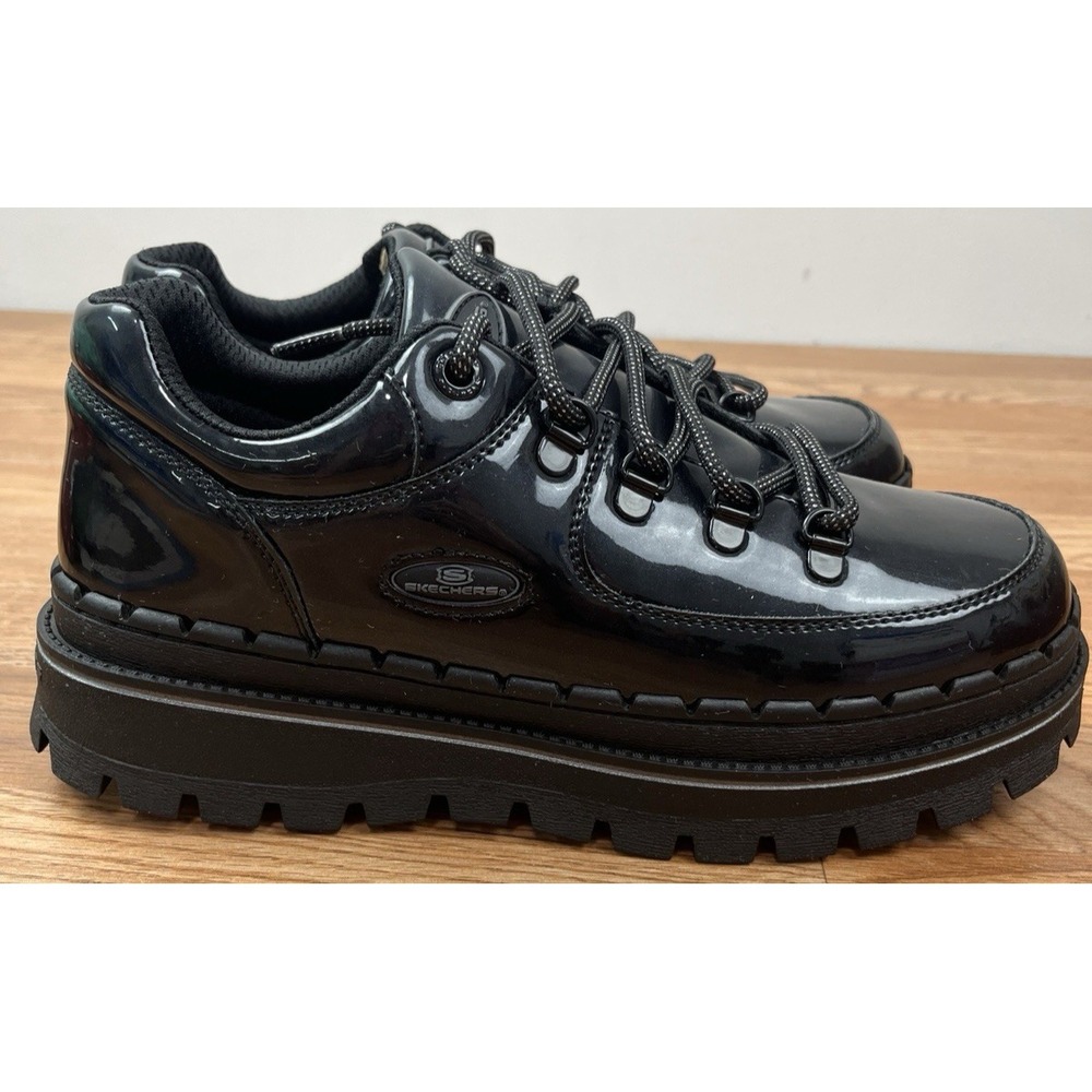 Skechers Jammers Cool Block Shoes Black Faux Patent Leather Women's Size 10 NEW - Picture 8 of 13